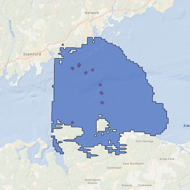 Map of the Phase III area showing the locations of ROV dives conducted in Fall, 2024